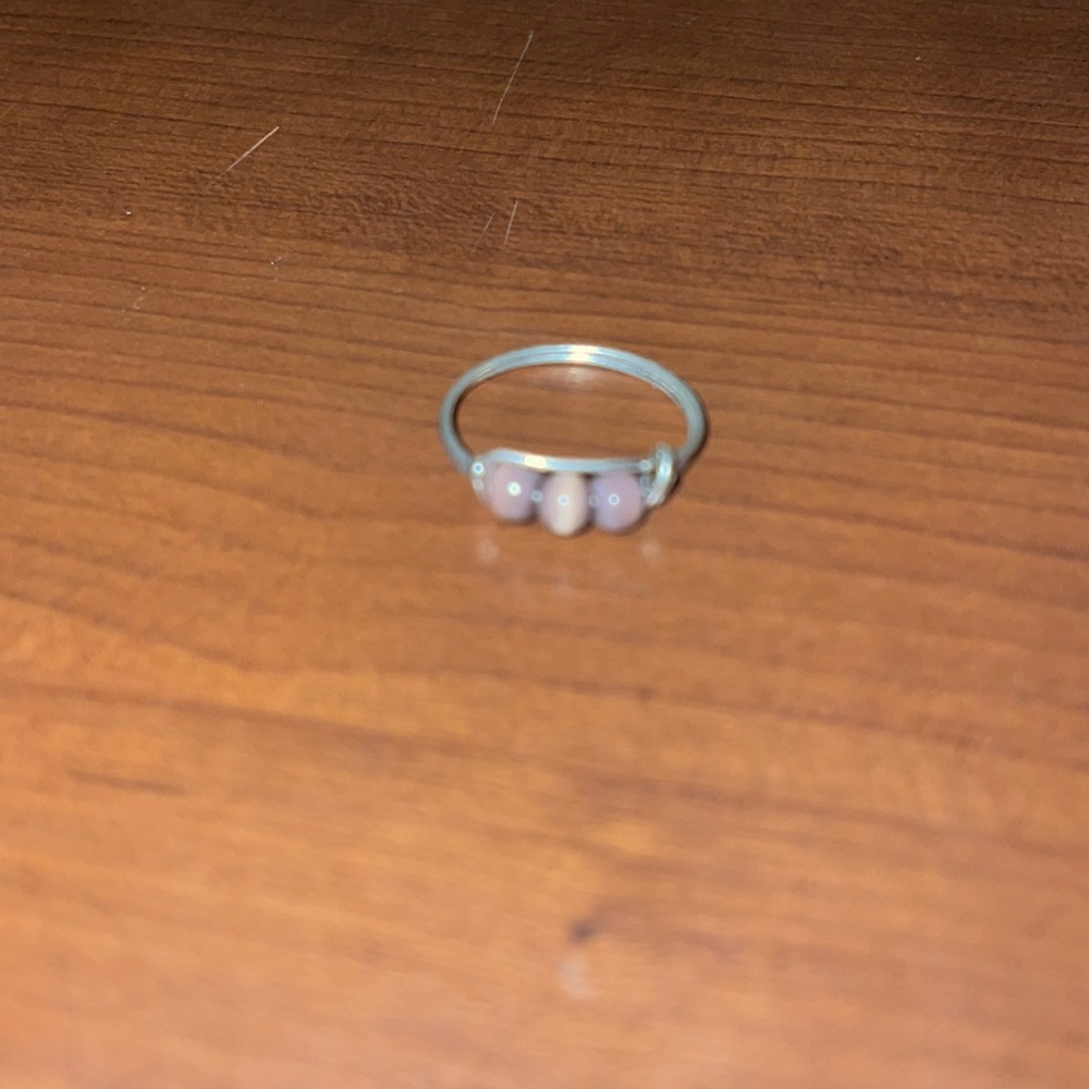 Beautiful Silver Ring with Purple Details
